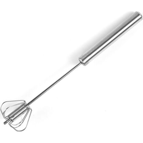 1 Schneebesen aus Edelstahl, Küchenhandschneebesen, Rotationsschneebesen, Eierquirl, 30 cm (1/4)