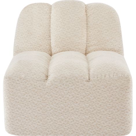 Canapé sans bras Brravo en polaire granuleuse blanc beige, canapé modulable confortable, meuble doux et tendance pour votre salon et espace de détente (1/5)