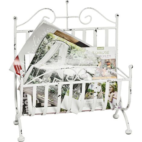 porte parapluies coloris blanc antique - Dim : L 20 x H 20 x L 46 cm - PEGANE -