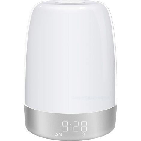 Veilleuse de chevet Tactile LED Blanche Alarme et Minuterie (1/5)