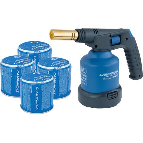 Campingaz – Lampe à souder Soudogaz X 2000 PZ – Kit de soudage 1650W – Température de flamme 1800°C – 4 cartouches C206 GLS incluses