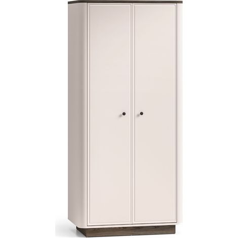 Selsey Vilavio – Kleiderschrank 2-türig, Kleiderstange & Fächer, Kaschmir/Eicheoptik, 92 cm