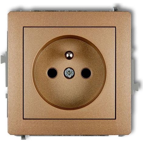 Deco Einzelsteckdose mit/ohne 2P+Z, goldmetallic 8DGP-1zp (1/3)