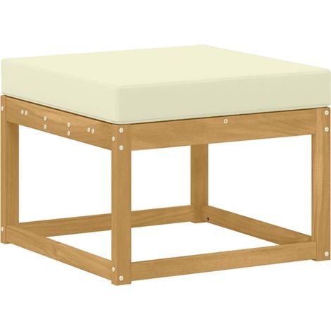 Maison Exclusive - Outdoor Hocker Massivholz Akazie Weiß