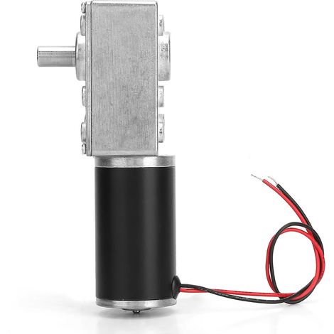 Moteur à engrenages à vis sans fin réversible avec réducteur de vitesse électrique, arbre de 8 mm, 12 V (12 V, 10 tr/min) (1/5)