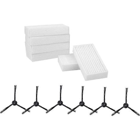 Kit de 12 accessoires de rechange pour aspirateur robot ILIFE V3s, V5, V5s et V5s Pro : filtres, brosses latérales gauche et droite-12pcs (1/3)