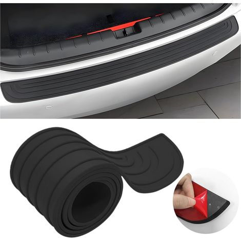 Protector de parachoques trasero, protector de tapa de maletero resistente a los arañazos, tira antideslizante para coches, SUV, camiones, accesorios exteriores (negro, 790CM). (1/5)