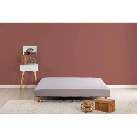 Finlandek Rakenne Polsterboxspringbett grau-anthrazit 140x190