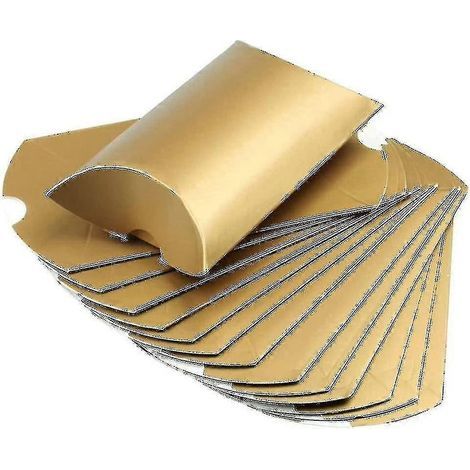 Lot de 100 boîtes à bonbons créatives pour mariage (type oreiller)-gold (1/3)