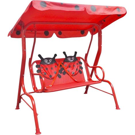 Balancín infantil de acero rojo vidaXL