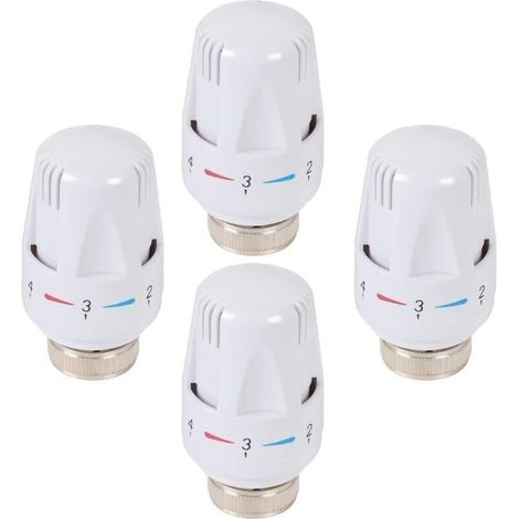 4PCS Tete Thermostatique Robinet Thermostatique Radiateur Tête de Remplacement de Vanne de Radiateur Valve de Radiateur Thermostatique M30 x 1,5 Tete Thermostatique Radiateur pour Maison Bure (1/5)
