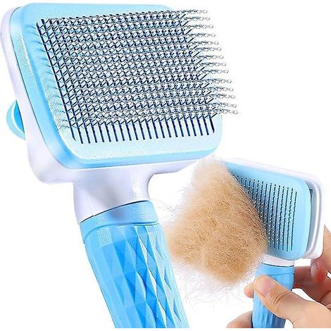 lot De 2 (bleu) Brosse Cheveux Pour Chien Et Chat Brosse Poils Longs Et Courts Pour Animaux De Compagnie Brosse De Toilettage Pour Animaux De Co (1/5)