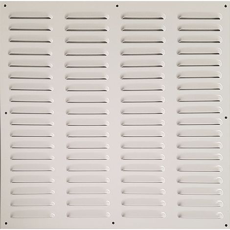 Rejilla de Ventilación Aluminio con Borde 1,2x50x50 Blanca