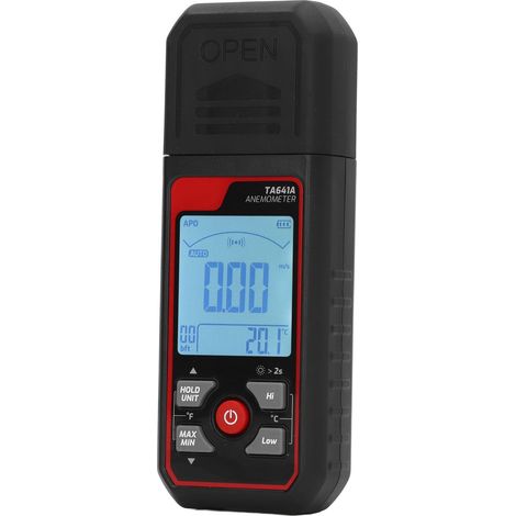 Hochpräzises digitales 8-Blatt-Anemometer, tragbares Windgeschwindigkeitsmessgerät 0,06–30,0 m/s (1/5)
