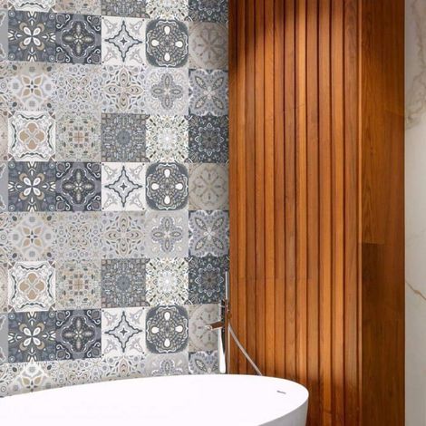 Autocollants Muraux - Style Marocain - 10x10 cm - Étanches PVC - Pour Carrelage Cuisine Salle De Bain - 24 Pièces (1/4)