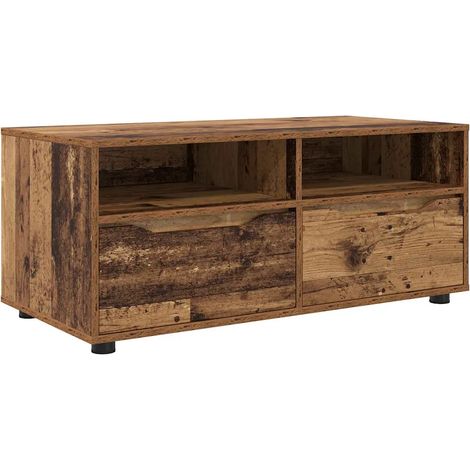 Mobile TV rettangolare moderno pratico soggiorno 100 x 48 x 43 cm in legno multistrato legno antico 020054669