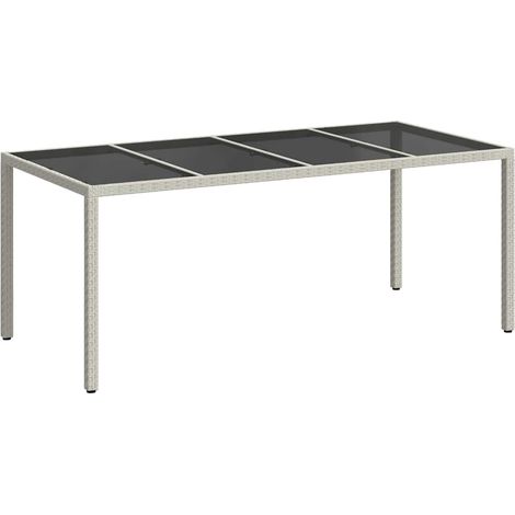 Maison Exclusive - Gartentisch Weiß 190 x 90 x 75 cm Poly-Rattan
