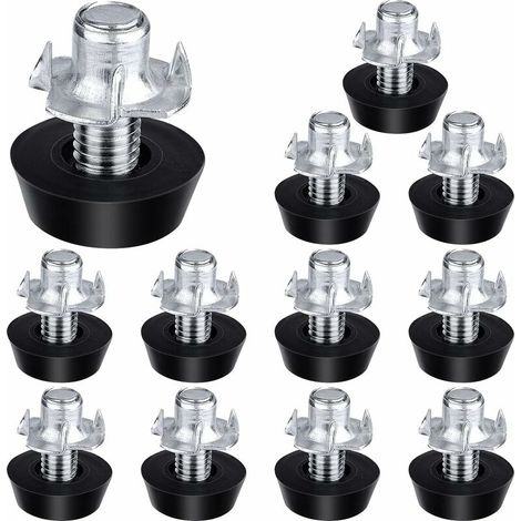 [NEVER USED] 12 pieces leveling feet M8 heavy-duty furniture feet leveler furniture threaded feet with nut for table legs cabinet legs sofa