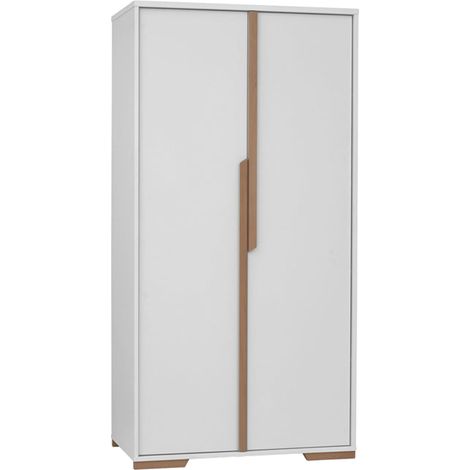 Armadio bianco e marrone 195cm (1/5)