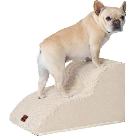 Hunderampe mit 2 Stufen, hochdichtem Schaumstoff, rutschfester Oberfläche, waschbarer Bezug für Sofa und Bett (1/5)
