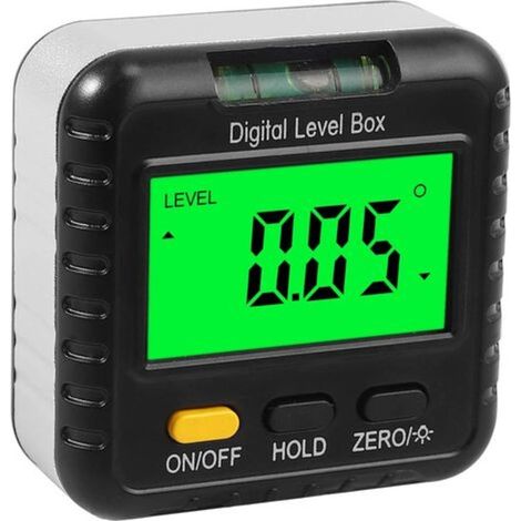 Niveau numérique digital avec écran LCD rétroéclairé vert, chercheur d’angle magnétique, mesureur d’inclinaison et niveau horizontal, outil de précision. (1/4)