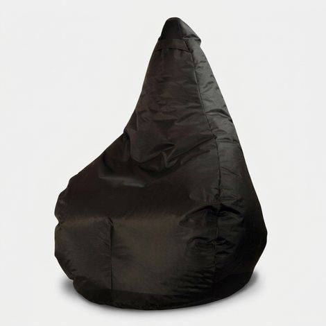 Pouf sacco pera esterno giardino colorato puff impermeabile sfoderabile Summer - Nero (1/2)