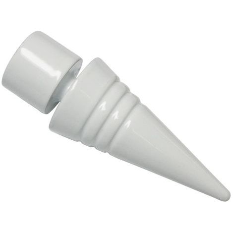 Gardinia Endknopf Spitze zu Stilprogramm Chicago, Ø 20 mm, weiß, 2-er Pack Gardinenstangen & Zubehör (1/4)