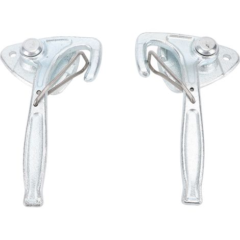 Ortviai Serrure de Porte pour Remorque – Lot de 2 Poignées Robustes en Métal Galvanisé pour Camping-Car, Fourgon et Remorque Cargo (1/5)