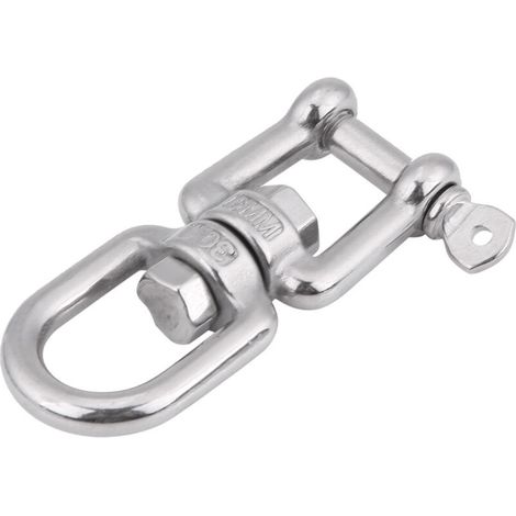 Anillo giratorio de acero inoxidable 304 de alta resistencia, dispositivo de grillete de rodillo (6 mm) -Crezuo