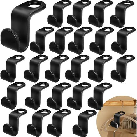 Kleiderhaken (Schwarz) – 50er-Pack – Platzsparend, zur Befestigung von Kleiderbügeln und zur Aufbewahrung von Kleidung – Kleiderschrank-Organizer (1/5)
