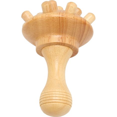 Peigne de massage en bois pour massage d'acupression des méridiens de la tête, masseur pour tout le corps, grattoir à griffes de massage, massage anti-graisse, outil de grattage en forme de pieuvre à (1/5)