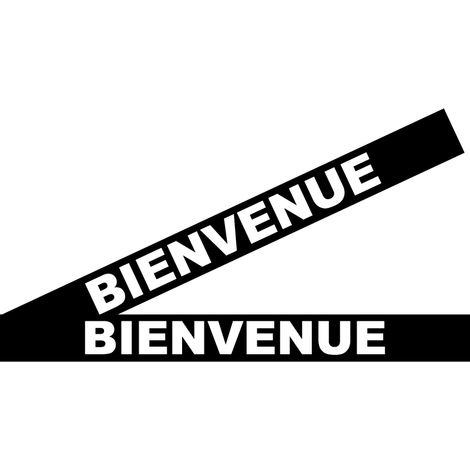 Lot 2 bandes 100mm x 1m - Bienvenue Noir - 4641690 (1/2)