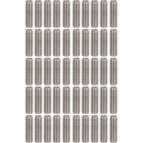 Lot de 50 vis sans tête en acier inoxydable A2-70, kit d'assemblage M2.5x8, fixations industrielles (1/5)