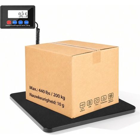 Balance colis – 200 kg / 10 g – Pour colis, bagages, entrepôts – Précision (1/5)