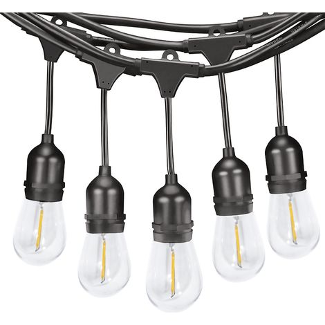 Guirlande Led Solaire 3W avec 10 Ampoules Extérieures E27 IP65 - 3000K 3000K - Ledme - LM8958 (1/5)