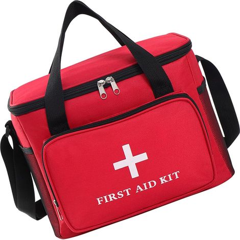 Sac médical renforcé avec marquages visibles et conception étanche, idéal pour la randonnée et la préparation à domicile. (1/5)