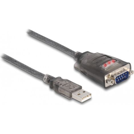 DeLOCK Delock 61400 changeur de Genre de câble USB A RS-232 Noir