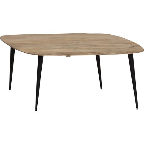 Table basse losange en bois de manguier et métal Aimée (1/5)