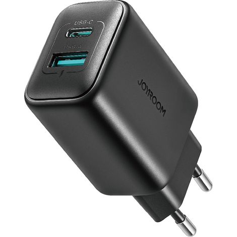 Cargador de pared USB-C y USB-A de 25 W con SFC, PPS y PD - Negro (1/5)
