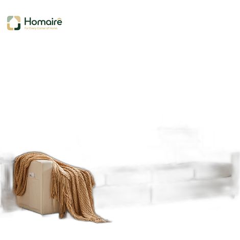 Canapé en tissu beige avec accoudoirs 264 x 83 x 87 cm HOMAIRE (1/5)