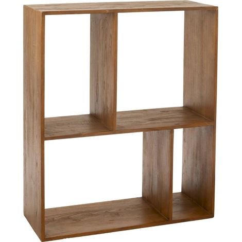 Étagère murale cube en bois marron - marron (1/5)