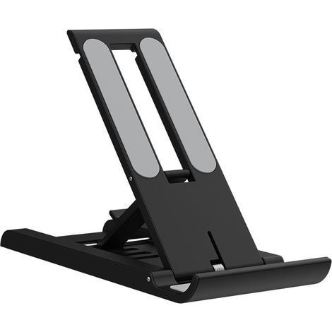 Porte-téléphone pliable, noir, pliable pour porte-téléphone de voyage de bureau Accessoires de bureau portables Porte-téléphone de bureau compatible