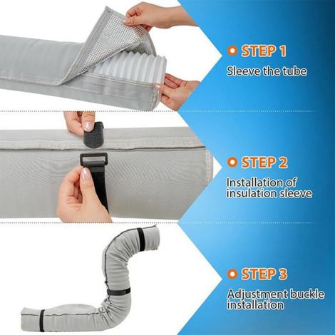 1 Gaine isolation,tuyau climatiseur portable,3 couches,diamètre 12,7-15 cm,intérieur (1/4)