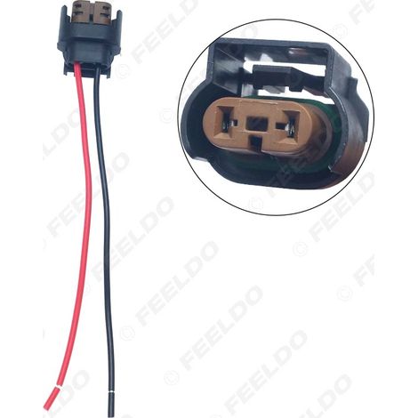 Câble de douille de lampe automobile compatible avec le câble et le connecteur de douille de lampe d'origine Volkswagen 9006, adaptateur de douille d'ampoule automobile
