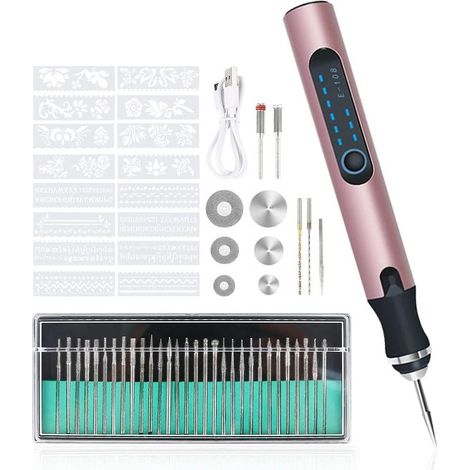 Elektrischer Goldgravierstift, Gravierwerkzeuge, Mini-Gravierwerkzeug, elektrische Gravierstifte für Heimwerkerprojekte mit Holz, Figuren und Schmuck (1/5)