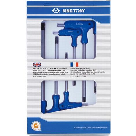 KING TONY IMBUS UCHWYT TYP LHEX KULA /6el. 3 , 4 , 5 , 6 , 7 , 8mm. (1/2)