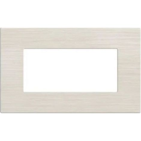 Mapam placca tecnopolimero spazzolato perla 4 posti compatibile Matix - JOY-P5004SP-PE