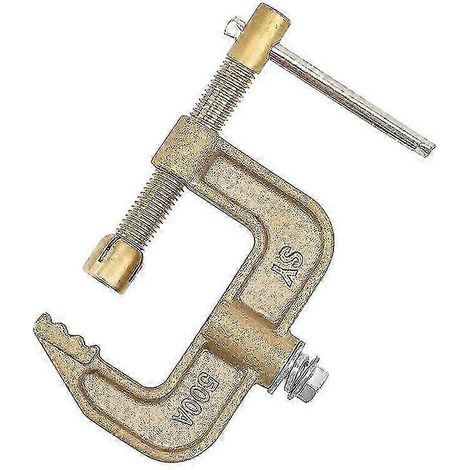 Pince de masse de soudage, 500 A, type G, en laiton massif (1/3)