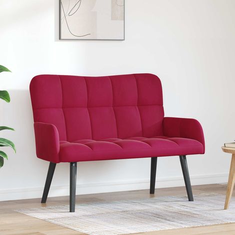 Sofá de 2 Plazas Rojo vino 115 x 61 x 87 cm