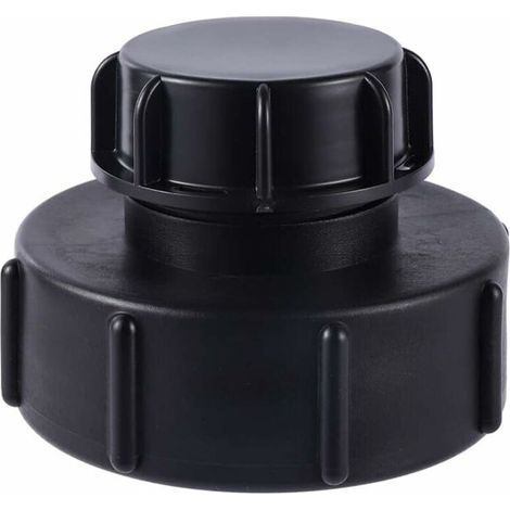 Adaptateur IBC S100x8 → S60x6 (filetage grossier) avec bouchon, compatible réservoirs IBC, récup. eau pluie, robinets, arrosage (1/5)